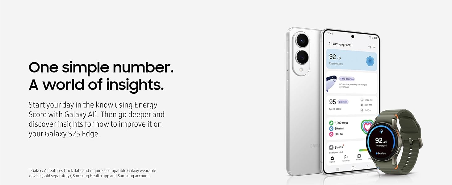 SAMSUNG Galaxy S25 Edge Phone, 512 GB AI Smartphone, Unlocked Android, Night Video, Fast Processor, ProScaler Display, All-Day Battery, 2025, US 1 Yr Manufacturer Warranty, Titanium JetBlack Elite