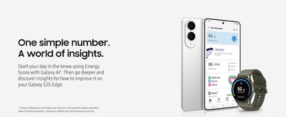 SAMSUNG Galaxy S25 Edge Phone, 512 GB AI Smartphone, Unlocked Android, Night Video, Fast Processor, ProScaler Display, All-Day Battery, 2025, US 1 Yr Manufacturer Warranty, Titanium JetBlack Elite