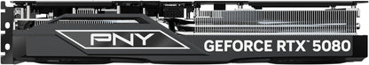 PNY NVIDIA GeForce RTX™ 5080 OC Triple Fan, Graphics Card (16GB GDDR7, 256-bit, Boost Speed: 2730 MHz, PCIe® 5.0, HDMI®/DP 2.1, 2.99-Slot, NVIDIA Blackwell Architecture, DLSS 4) Elite