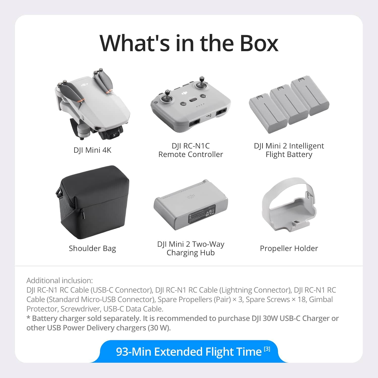 DJI Mini 4K Lightweight (<249g) Camera 10km Image Transmission 38kph Wind Resistance Stable Hovering for Beginners Remote Elite