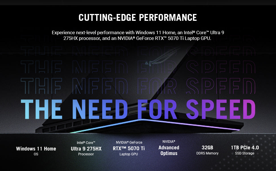 ASUS ROG Strix G16 (2025) Gaming Laptop, 16” ROG Nebula Display 16:10 2.5K 240Hz/3ms, NVIDIA® GeForce RTX™ 5070 Ti GPU, Intel® Core™ Ultra 9 275HX Processor, 32GB DDR5, 1TB SSD, Wi-Fi 7, Win11 Home Elite