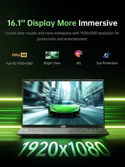 2025 AMD Laptop Computer with Ryzen 7 5700U (8C/16T, Up to 4.3GHz) Ryzen Laptop With Radeon RX Vega 8 Graphics Laptop 16GB RAM 512GB NVMe SSD, Win 11, 16.1 FHD Display, WiFi 6,53Wh Battery,HDMI,Webcam Elite