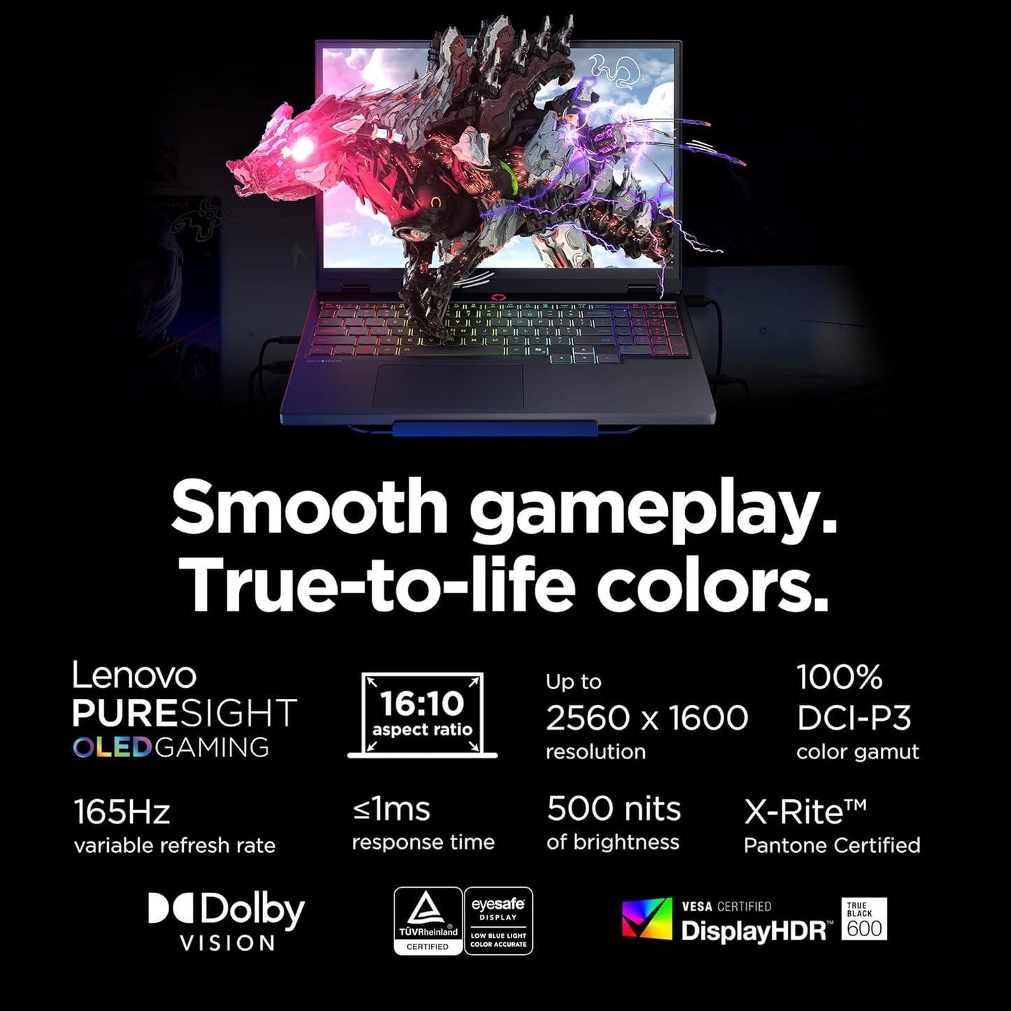 Lenovo Legion 5i – Gaming Laptop - Intel® Core™ i7-14700HX - 15" 2.5K WQXGA PureSight OLED Display–165Hz Refresh Rate–NVIDIA® GeForce RTX™ 5070 – 16 GB Memory – 1 TB Storage – 3 Months of PC GamePass Elite