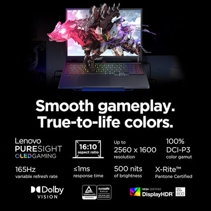 Lenovo Legion 5i – Gaming Laptop - Intel® Core™ i7-14700HX - 15" 2.5K WQXGA PureSight OLED Display–165Hz Refresh Rate–NVIDIA® GeForce RTX™ 5070 – 16 GB Memory – 1 TB Storage – 3 Months of PC GamePass Elite