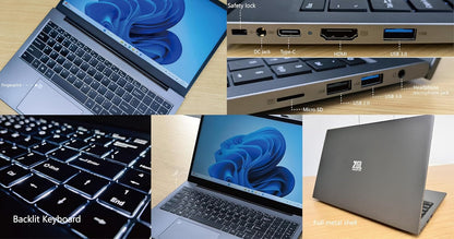 ZOLWAYTAC Laptop Gaming,Gaming laptops,16GB DDR4 512GB SSD,with N100 Processor(UP to 3.4Ghz,4C/4T),15.6" FHD 1920 * 1080P,Full Metal Housing,WiFi,BT,USB3.2,Type C Charging,180°Open Angle,Metallic Grey Elite