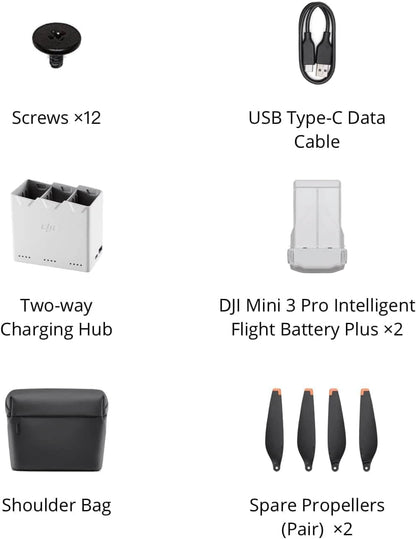 DJI Mini 3 Pro Fly More Kit Plus Long Flight Time Kit & Accessories for DJI Mini 3 Pro Drone Elite