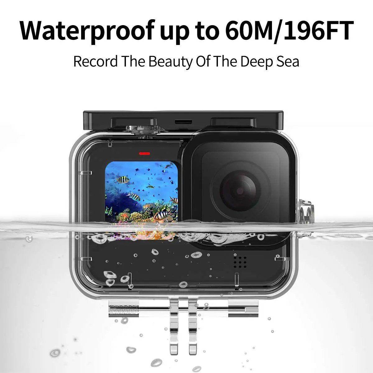 HONGDAK WaterProof Housing  for Go Pro Hero 12/Hero 11 Black/Hero 10 Black/Hero 9 Black,Protective Underwater Dive Elite