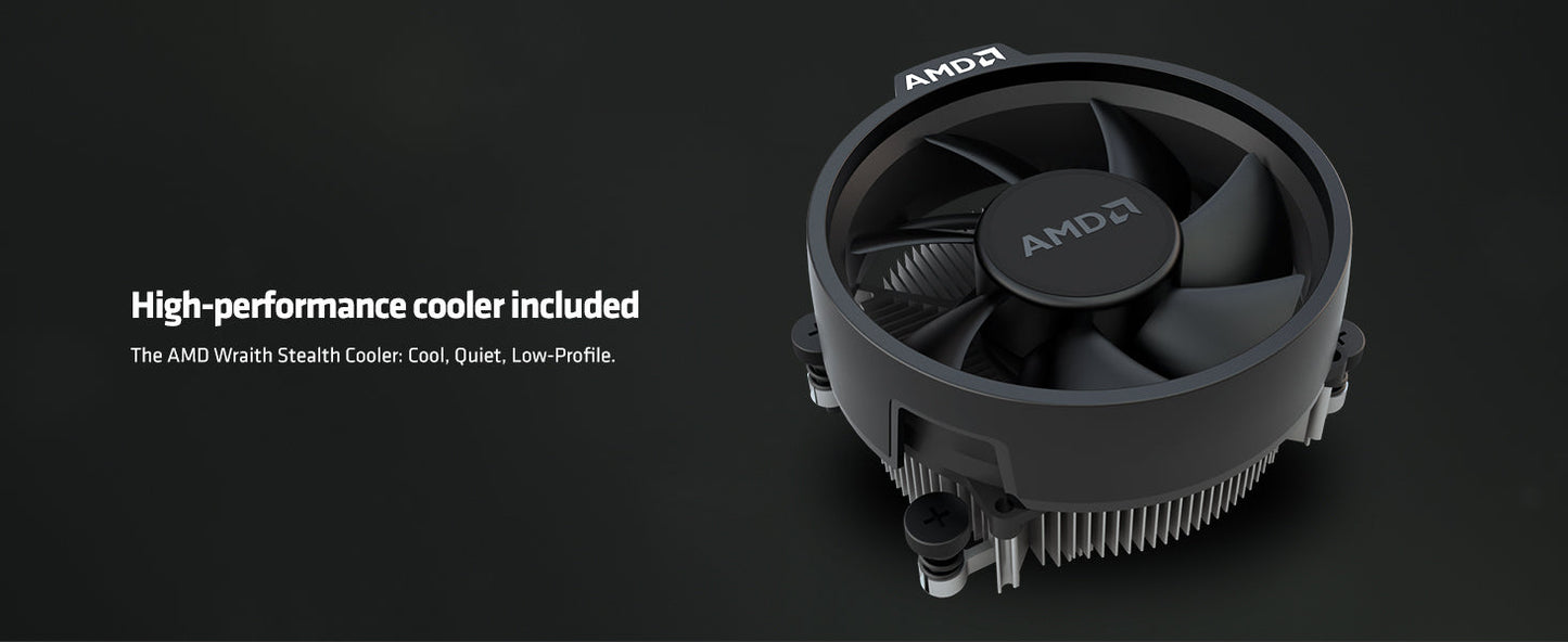 AMD Ryzen 5 3600 6-Core, 12-Thread Unlocked Desktop Processor with Wraith Stealth Cooler Elite