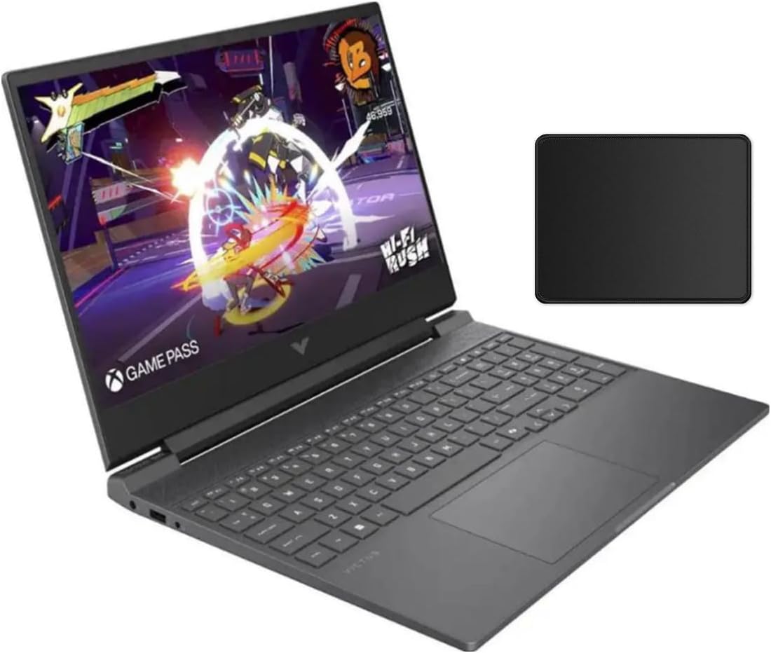 HP Victus 15.6" 144Hz Full HD Gaming Laptop | AMD Ryzen 7 7445HS |NVIDIA GeForce RTX 4050|Copilot |Backlit| 16GB RAM DDR5 | 512GB SSD |Mica Silver |Windows 11 Home |Bundle with Mouse Pad Elite