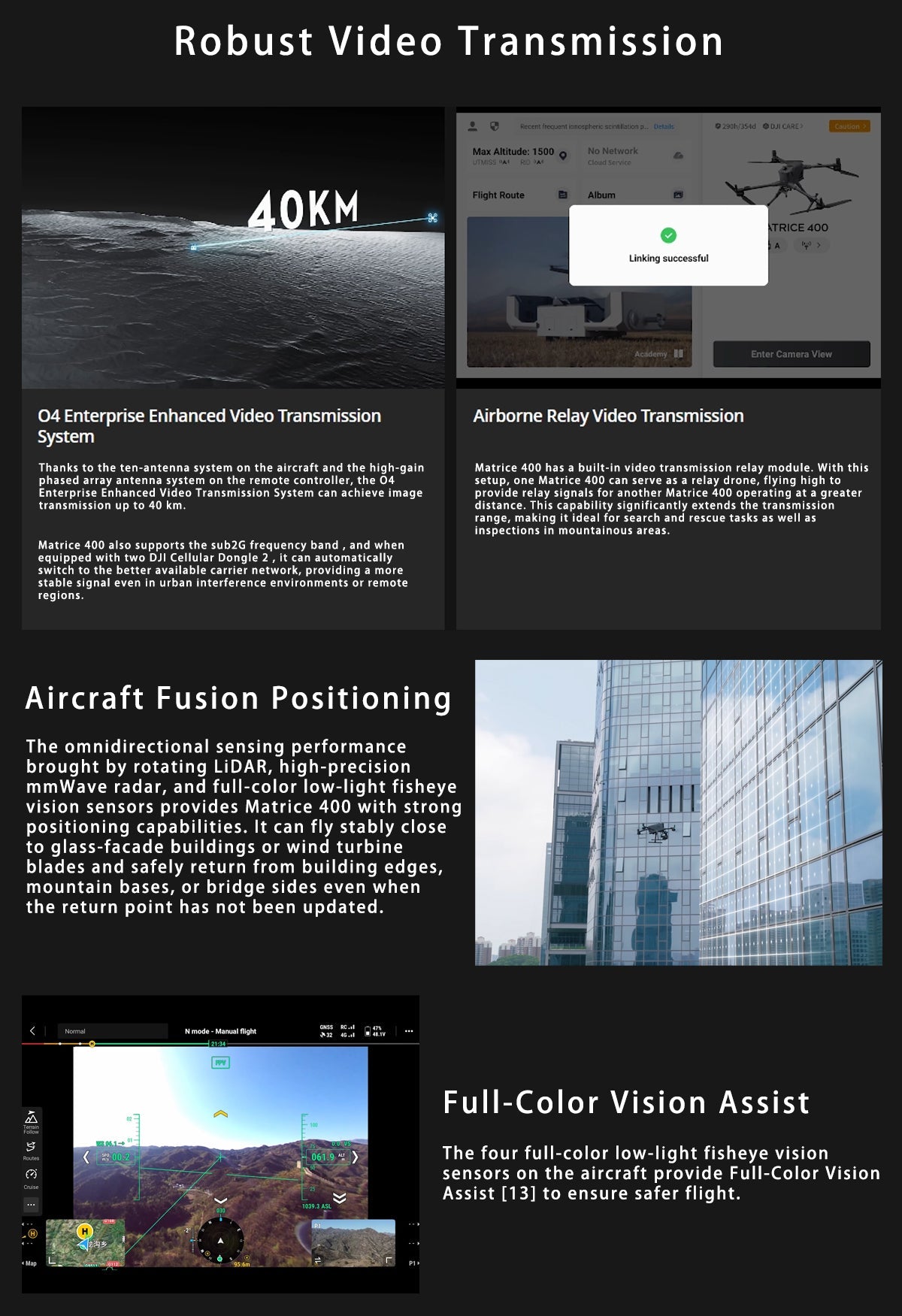 stock DJI Matrice 400 Worry-Free Plus Combo RTK Dron Support 6KG Multi-Payload With LiDdar Power-Line-Level Obstacle Sensing Elite