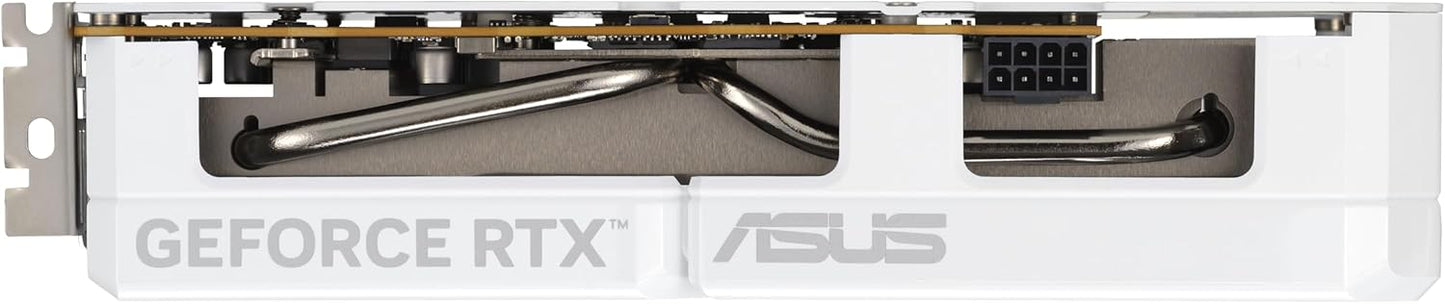 ASUS Dual GeForce RTX™ 5060 8GB GDDR7 White Edition (PCIe 5.0, 8GB GDDR7, DLSS 4, HDMI 2.1b, DisplayPort 2.1b, 2.5-Slot, Axial-tech Fan Design, 0dB Technology, Dual BIOS and More) Elite