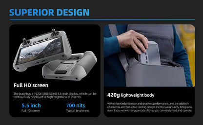 DJI RC 2, Remote Controller with Next-Gen Processor, 20km O4 Transmission, 5.5-inch FHD Screen,, Smart Controller for Drones Elite