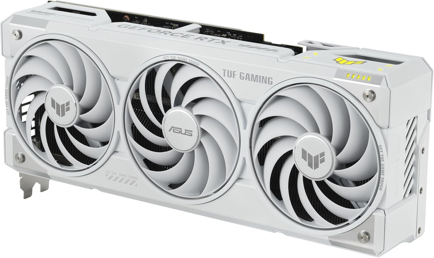 ASUS TUF Gaming GeForce RTX ™ 5070 Ti 16GB GDDR7 White OC Edition Gaming Graphics Card (PCIe® 5.0, HDMI®/DP 2.1, 3.125-slot, Military-Grade Components, Protective PCB Coating, axial-tech Fans) Elite