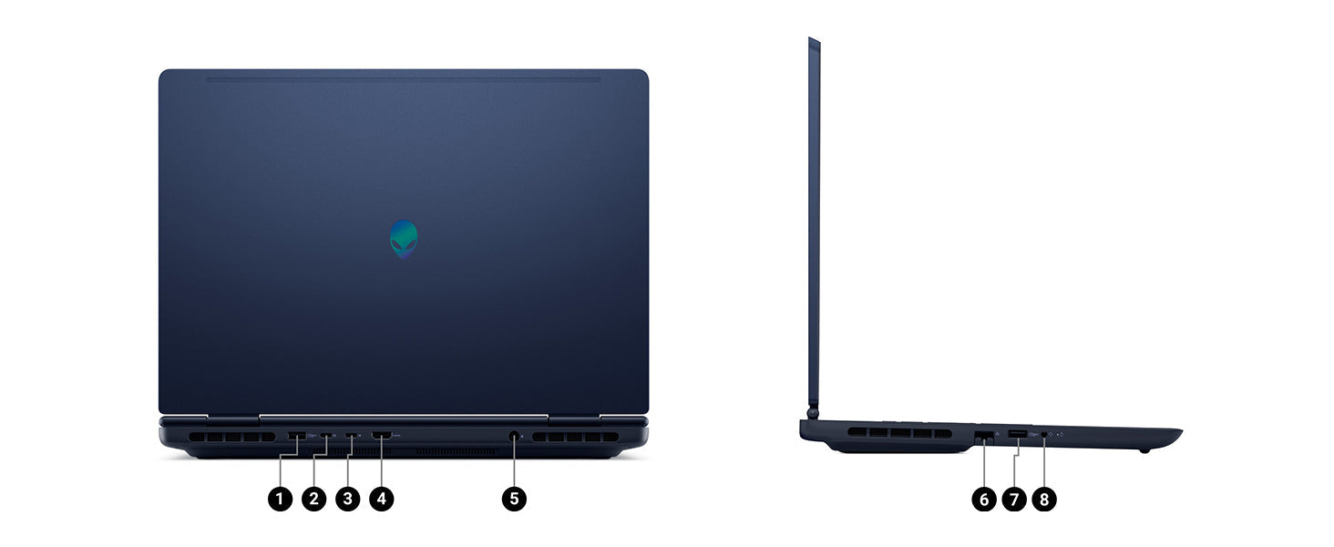 Alienware 16 Aurora Gaming Laptop AC16250-16" WQXGA 120Hz Display, Intel Core 7-240H Processor, 16GB DDR5 RAM, 1TB SSD, NVIDIA GeForce RTX 5050 8GB Graphics, Windows 11 Home, Onsite Service - Blue Elite