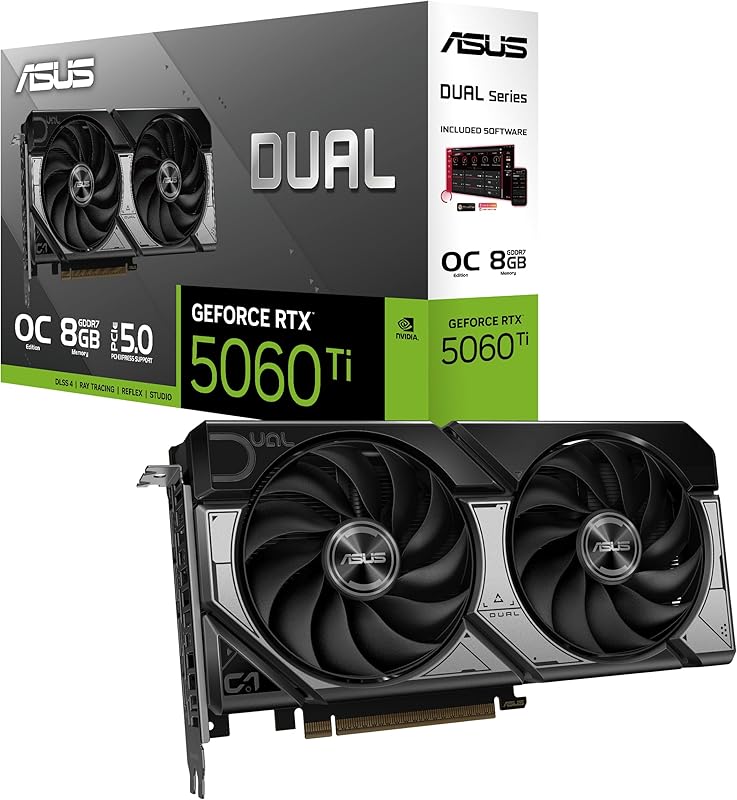 ASUS The SFF-Ready Prime GeForce RTX™ 5060 Ti 16GB GDDR7 Graphics Card (PCIe® 5.0, 16GB GDDR7, HDMI®/DP 2.1, 2.5-Slot, Axial-tech Fans, Dual BIOS) Elite