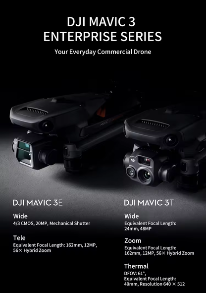Mavic 3 Enterprise Series DJI Mavic 3T Worry-Free Basic Combo/Plus Combo Compact and Portable DJI O3 Enterprise Transmission Elite