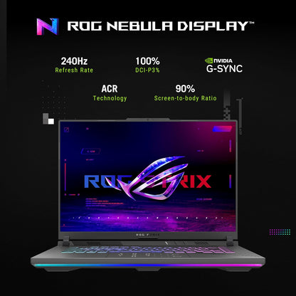 ASUS ROG Strix G16 (2025) Gaming Laptop, 16” ROG Nebula 16:10 2.5K 240Hz/3ms, NVIDIA® GeForce RTX™ 5070, AMD Ryzen™ 9 9955HX Processor, 32GB DDR5-5600, 1TB PCIe Gen 4 SSD, Wi-Fi 6E, Windows 11 Home Elite
