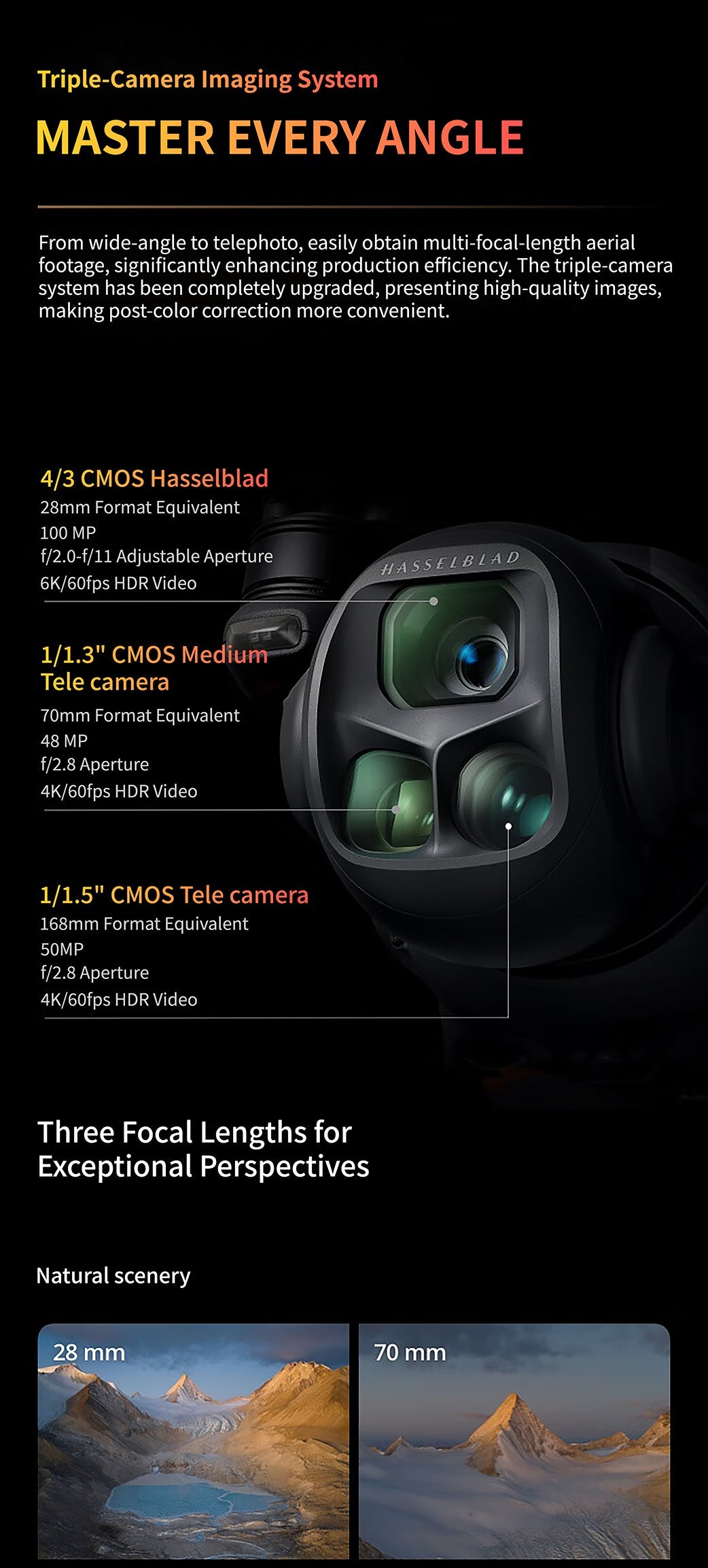 DJI  Mavic 4 Pro Combo (RC 2) O4+ 10-bit 30km HDR Video Transmission 70° Upward Shots 360° Rotation Dynamic Camera Elite